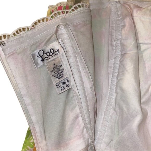 RARE HTF Lilly Pulitzer Juice Bar Print White Tag 90s Y2K Dress Size 4 - Picture 8 of 9